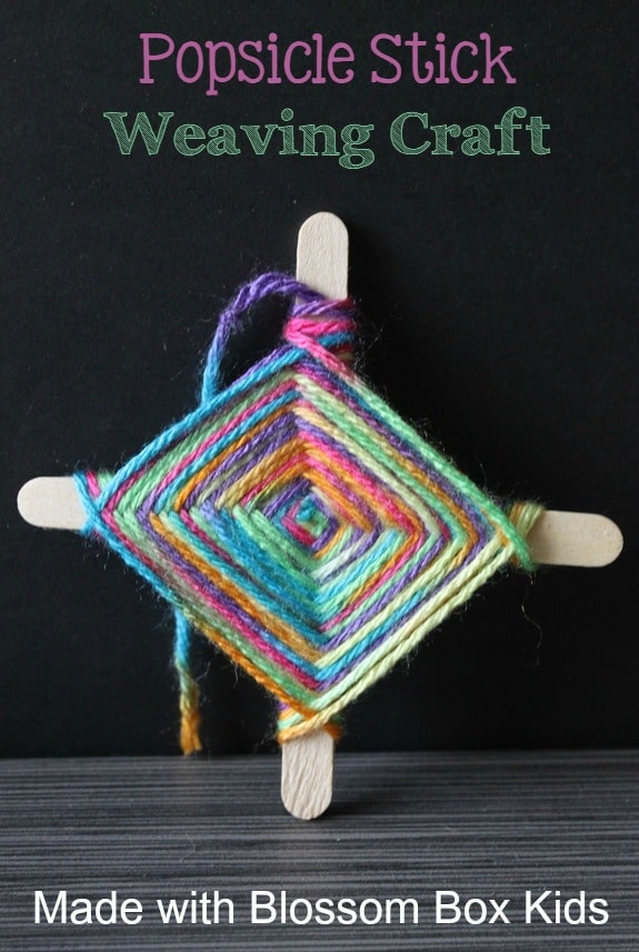 Colorful craft for kids using popsicle sticks All The Colors
