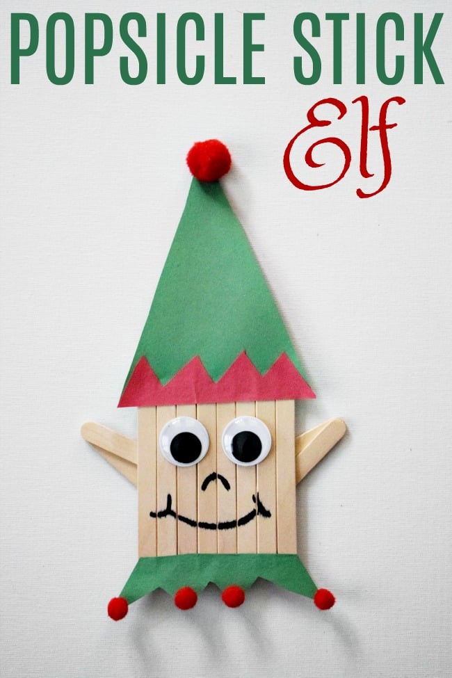 Make an elf from popsicle sticks Anywhere Elf