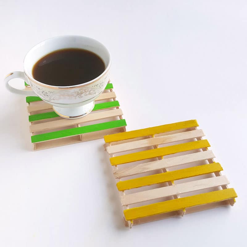 How to make DIY popsicle coasters for kids Easy Coasters