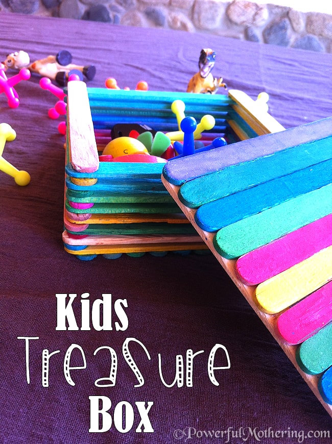 Make a treasure box using popsicle sticks (Not) Buried Treasure