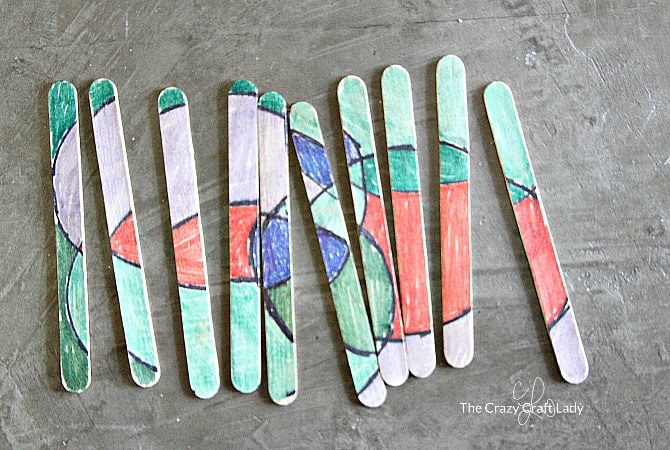 Make a puzzle with popsicle sticks Puzzle It Out