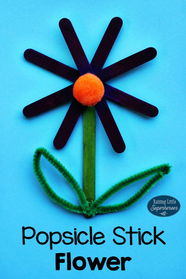 Make spring daisies using popsicle sticks Spring Daisies