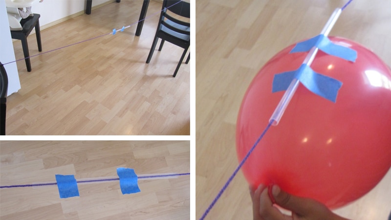 DIY balloon rocket with straws balloon rocket