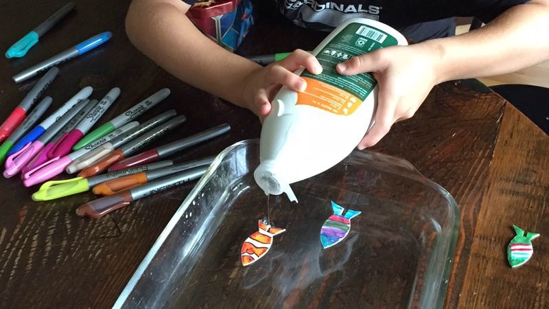 Add a little dish soap and watch the fish move moving fish