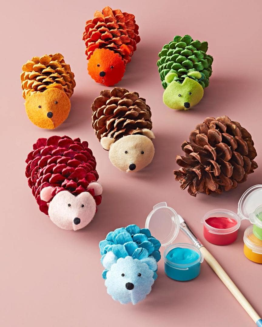 Adorable Pine Cone Hedgehogs