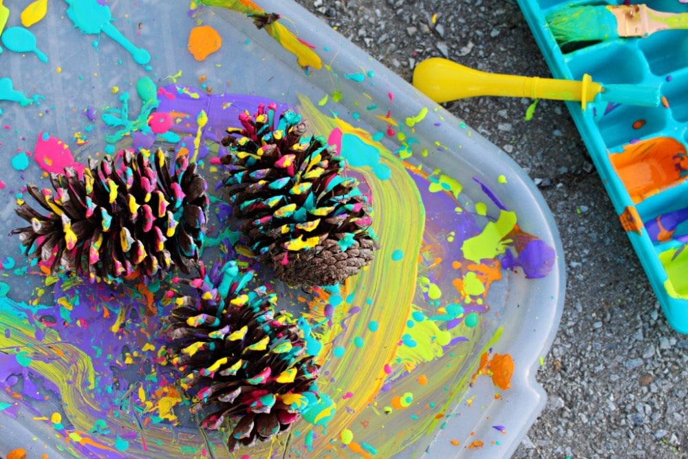 Paint Splatter Nature Art