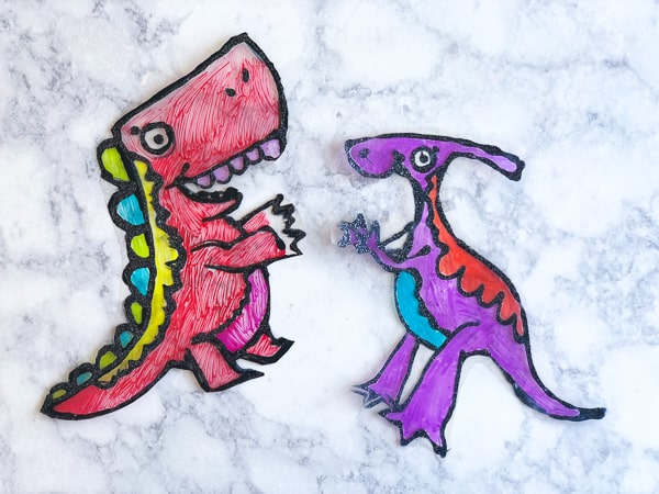 Translucent Dinosaur Window Clings