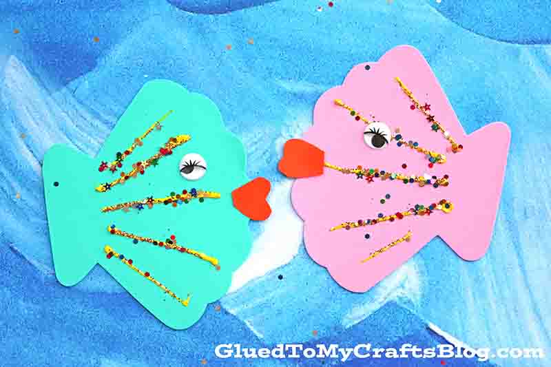 Kissing Fish Seashell Craft