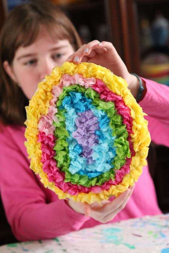 Easter Egg Tissue Paper Craft