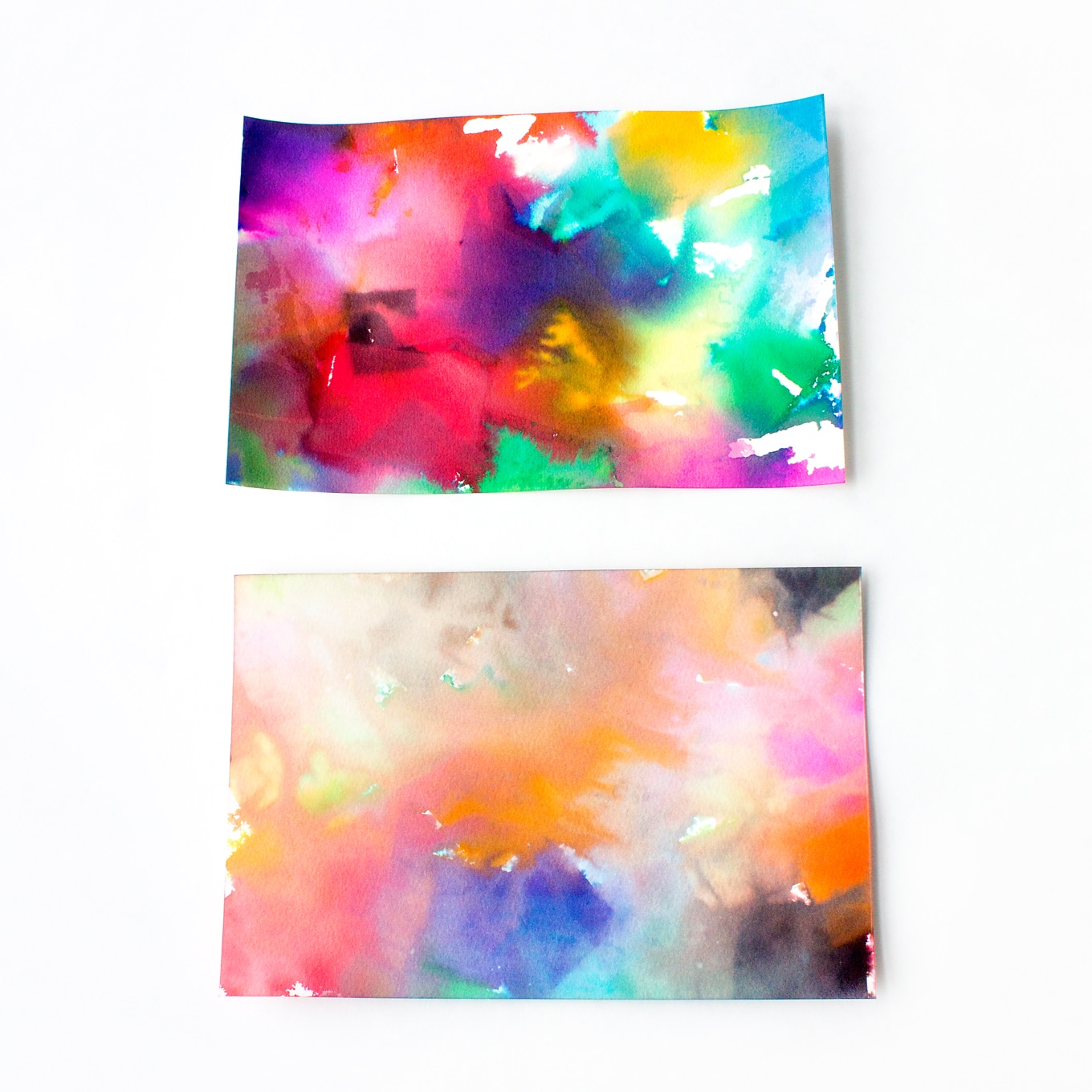 Snowy Tissue Paper Watercolor