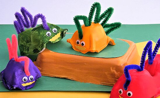 Jurassic Egg Carton Crafts