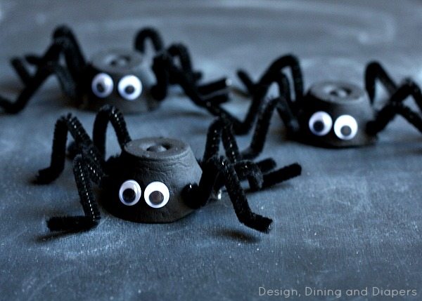 Spider Egg Carton Craft