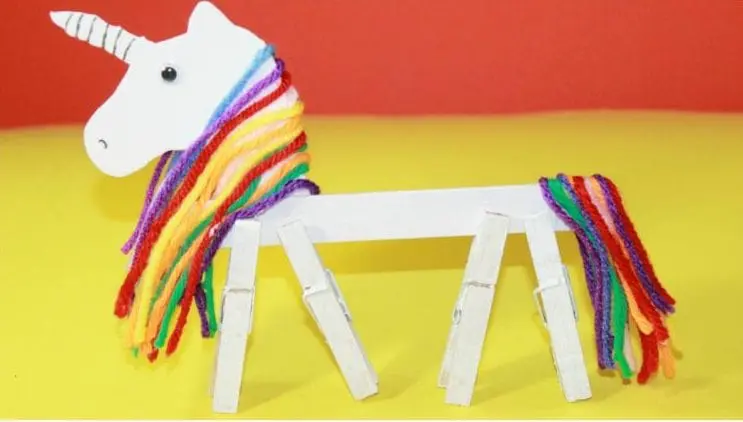 Easy Clothespin Unicorn