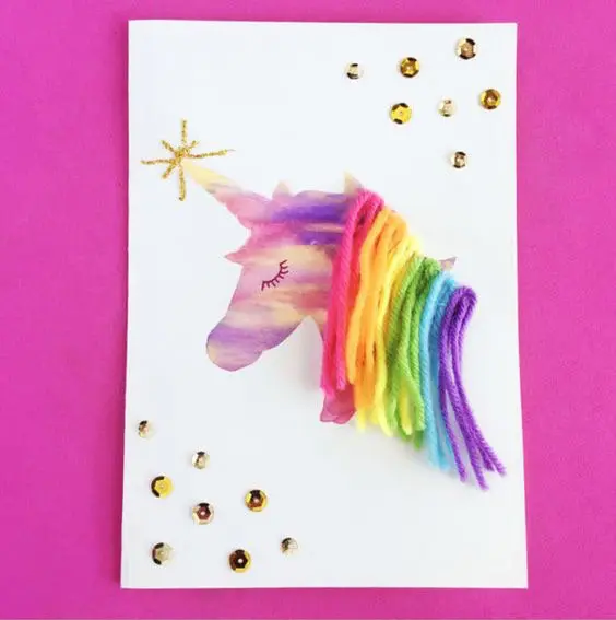 Easy Marbled-Effect Unicorn Wall Art