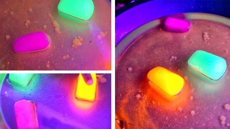 glowing ice cubes