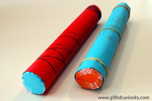 Paper Tube Rain Sticks