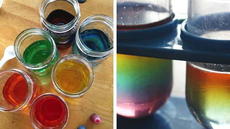 rainbow in a tube
