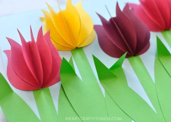 spring paper tulips