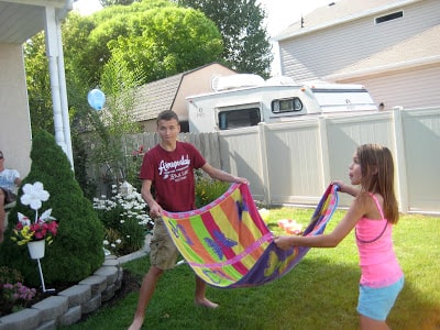 Play Catch With Water Balloons And Towels