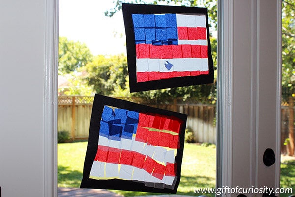 DIY 4th Of July Suncatcher
