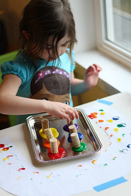Painting Rainbows With Cork