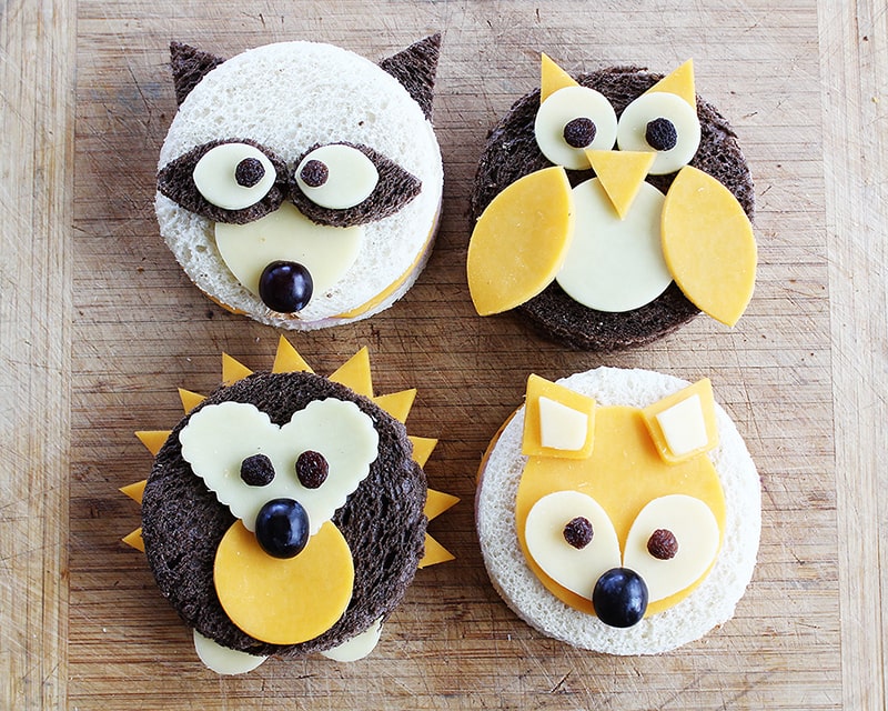 Adorable Animal Sandwiches