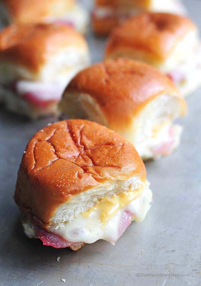 Cheesy Ham Sliders