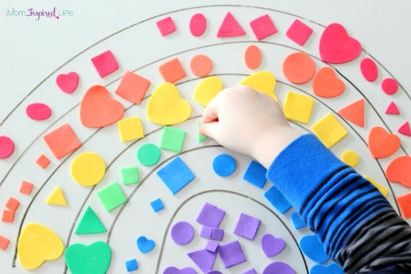 Foam Shape Rainbow Activity