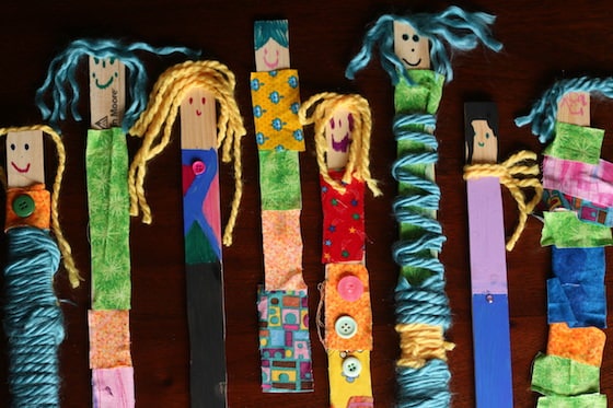 Paint Stir Stick Puppets