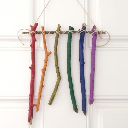Painted Stick Wall Art