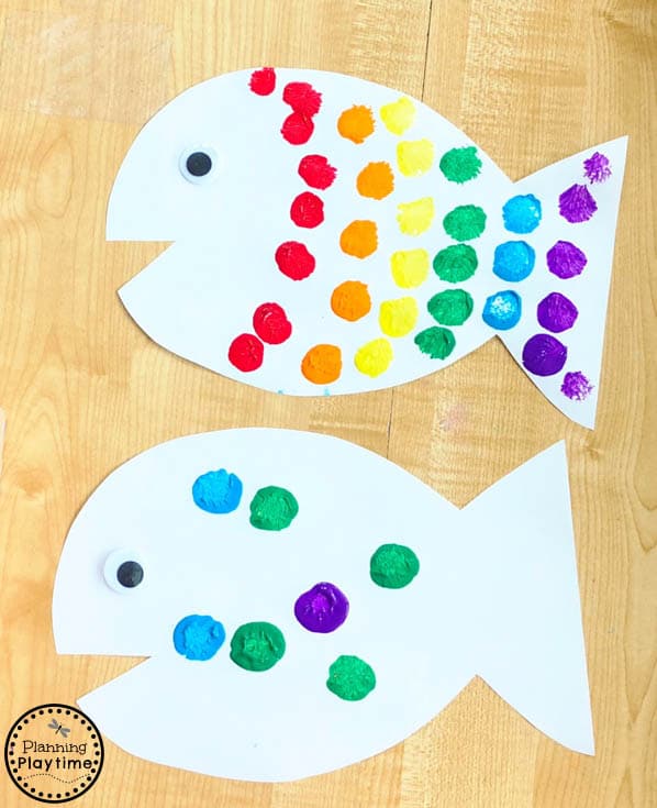 Pom Pom Painted Rainbow Fish