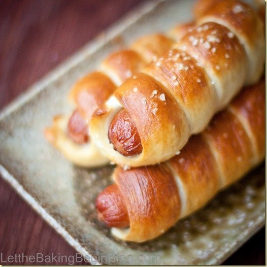 Pretzel-wrapped Hot Dogs