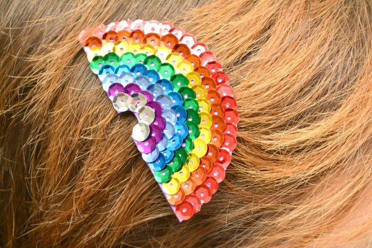 Sequin Rainbow Barrette