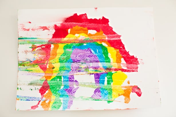 Shaving Cream Rainbow Art