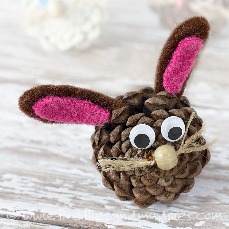 Woodland Pine Cone Bunnies