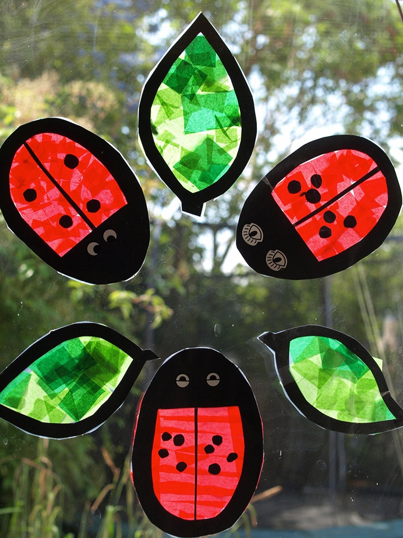 Suncatcher Ladybug Craft