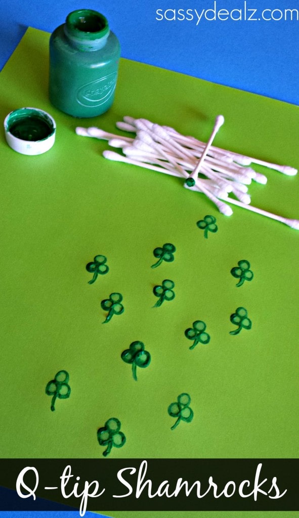 Lucky Q-Tip Shamrock Craft