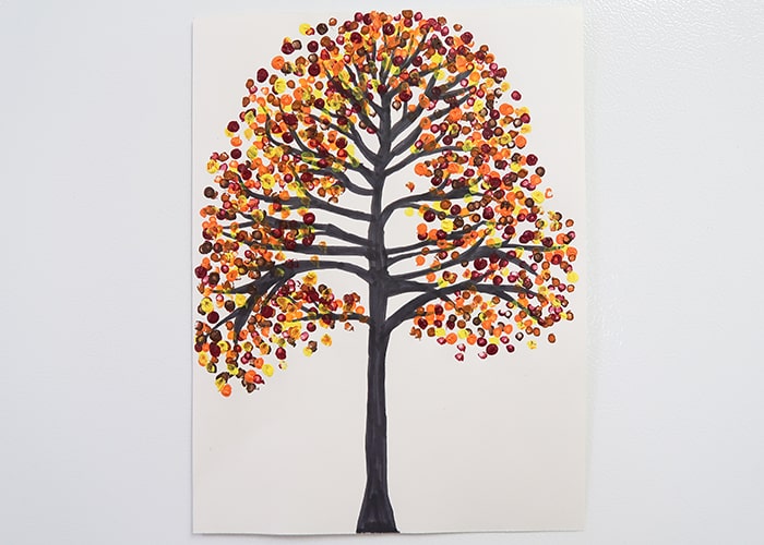 The Colors Of Fall Q-Tip Craft