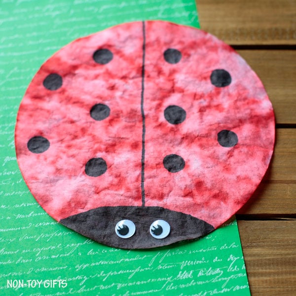 Watercolor Ladybug Craft