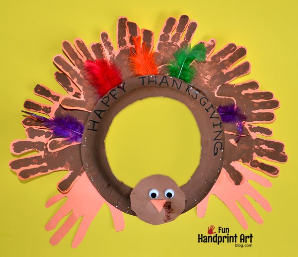 Big Handprint Turkey Wreath