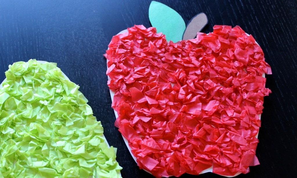 Crinkled Paper Apples