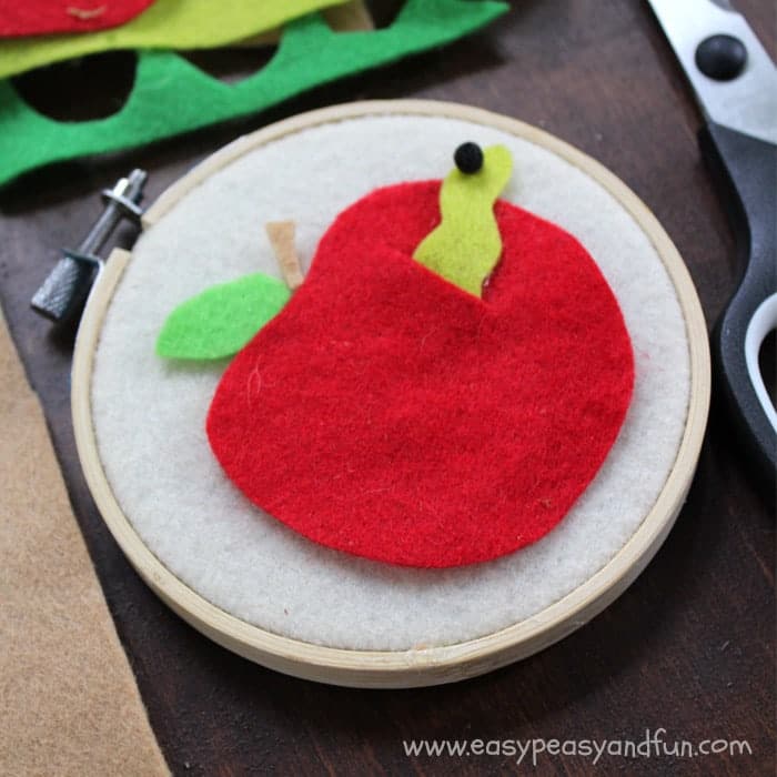 Felt Apple Hoop Art