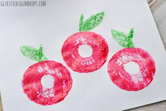 Pool Noodle Stamped Apples