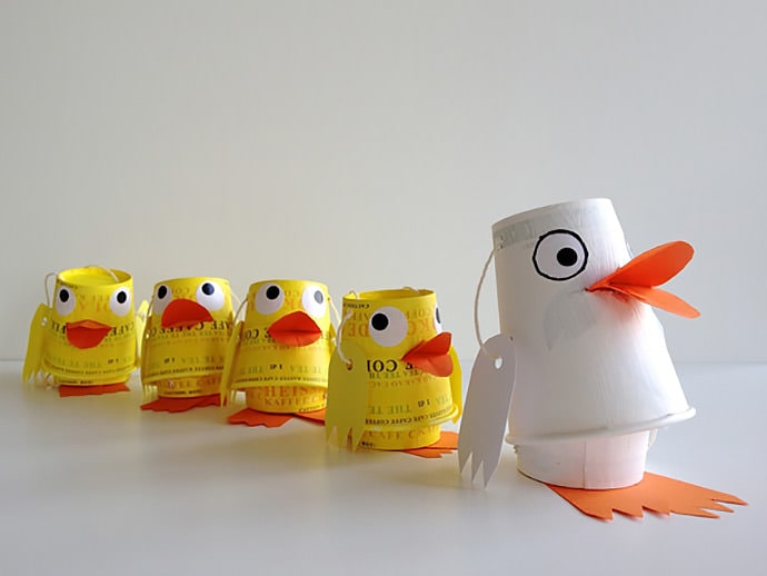 Recycled Paper Cup Ducks