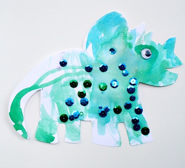 Watercolor Dinosaur Art