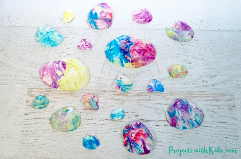 Beautiful Marbled Seashell Craft
