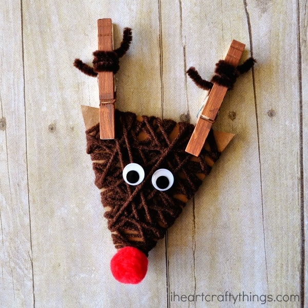 Leftover Yarn Reindeer Craft