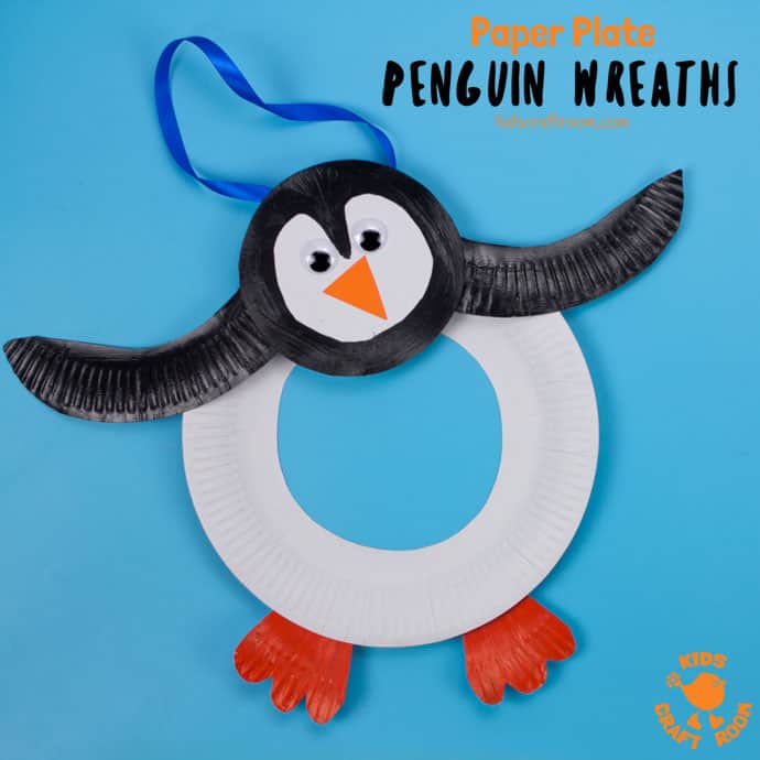 Flying Penguin Wreath