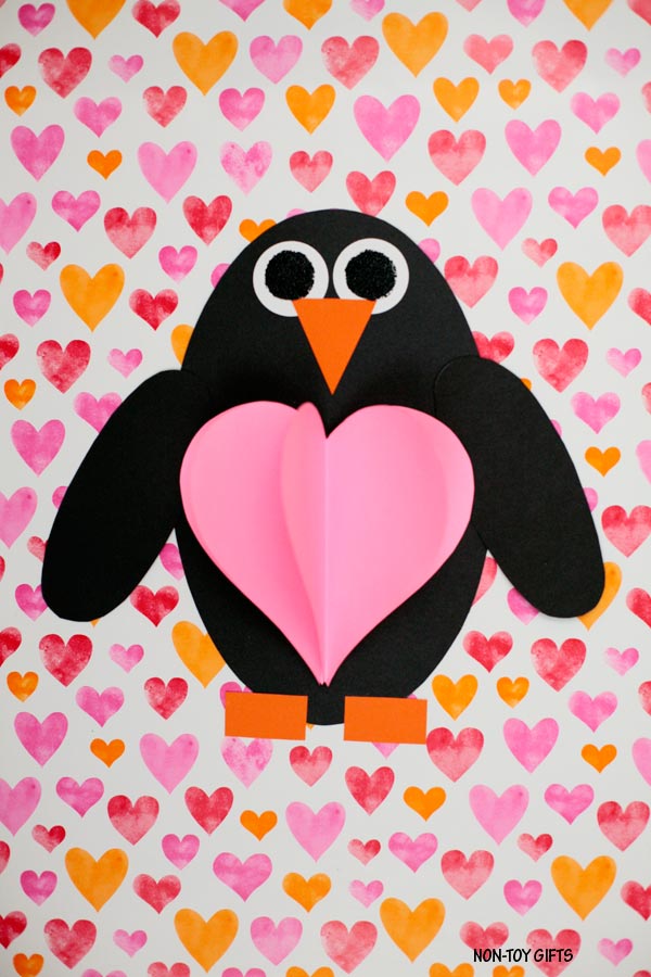 I Heart You Penguin Craft