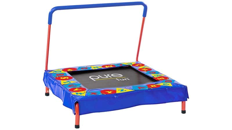 Pure Fun Preschool Kids Trampoline With Handrail